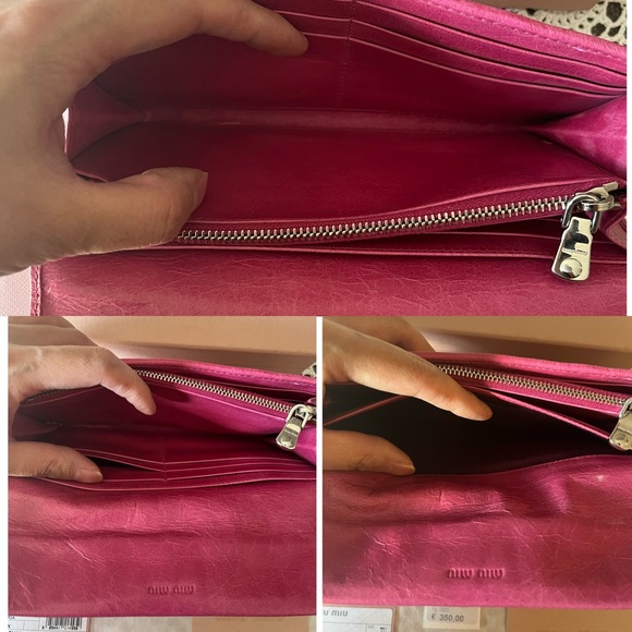 ***SOLD***NWT Authentic Miumiu Long Zip Bi-fold Pink Wallet - Picture 16 of 16